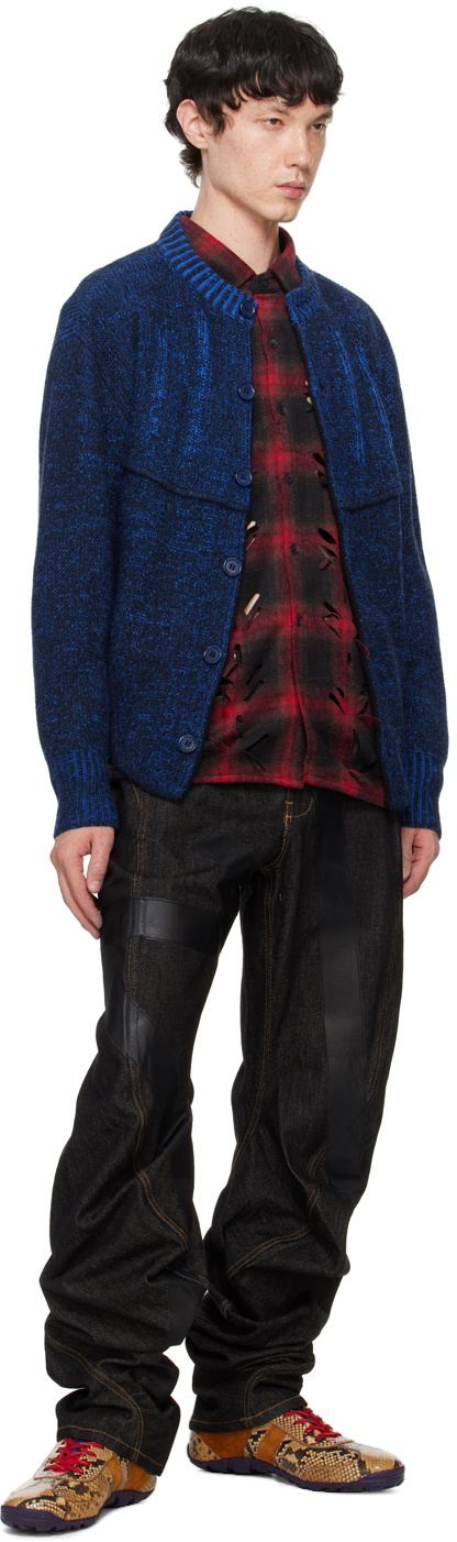 Juntae Kim Black Twisted Tape Jeans