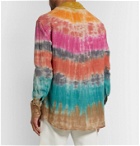 The Elder Statesman - Wacky Boomslang Tie-Dyed Wool, Cashmere and Cotton-Blend Shirt - Multi