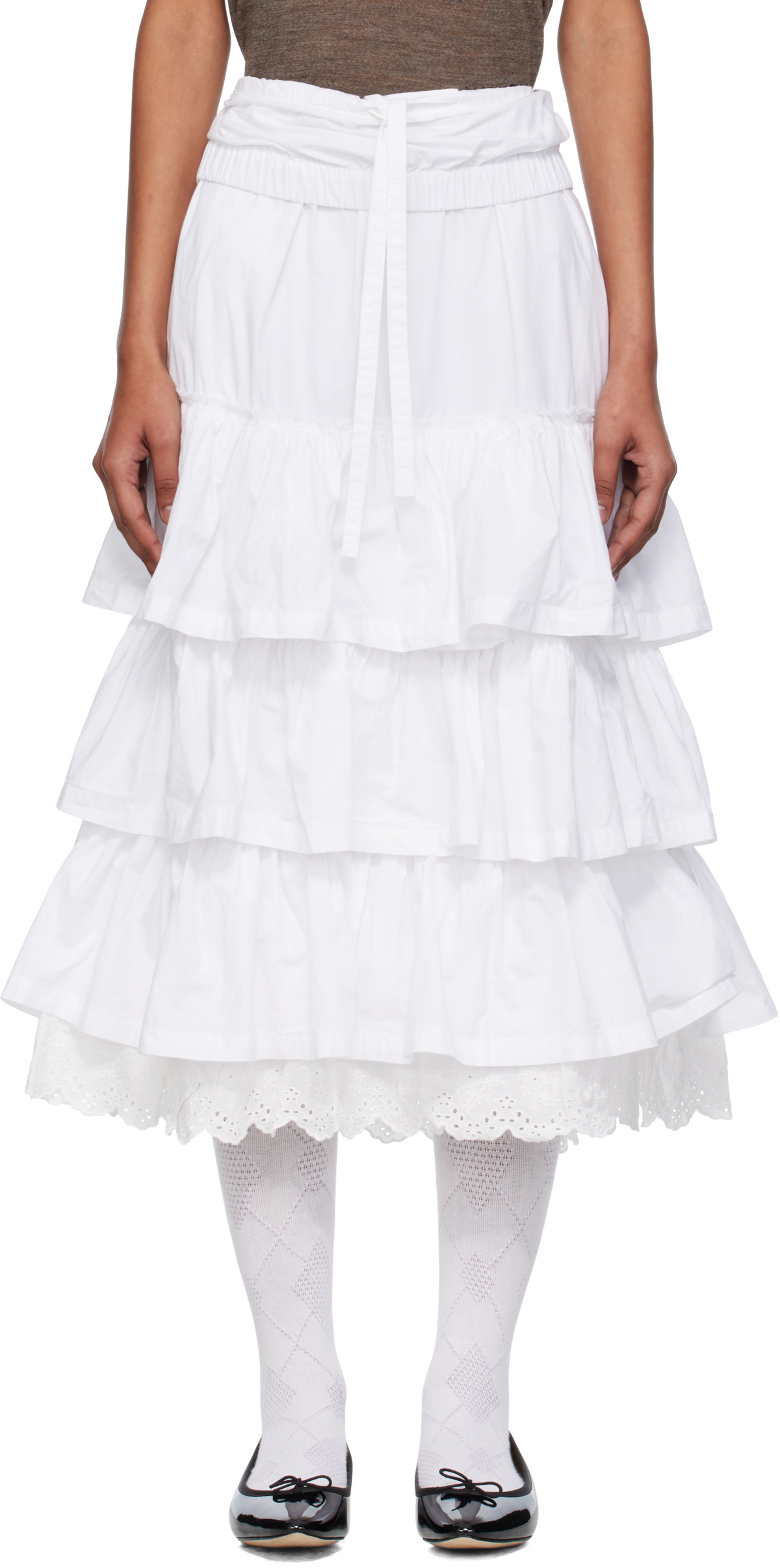 OPEN YY Gray Crinkled Gather Miniskirt OPEN YY