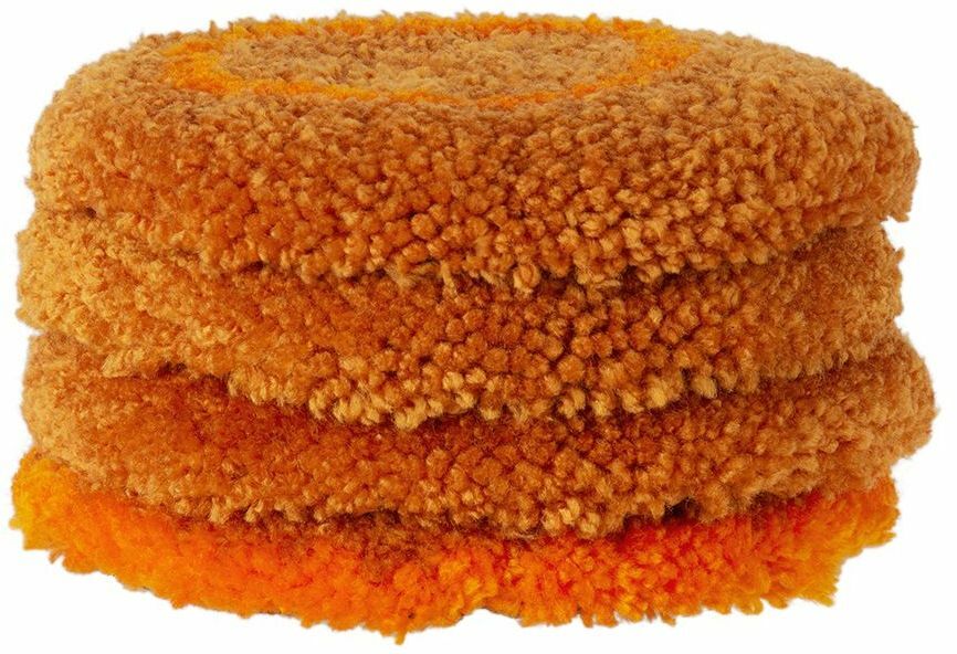 MAKI RUGS Orange Doodle Coaster Set