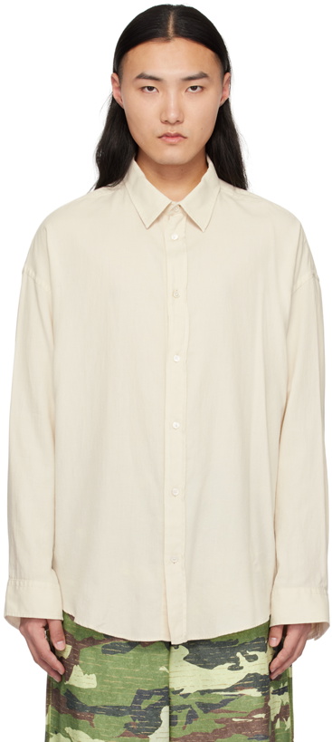 Photo: Acne Studios Off-White Button-Up Shirt