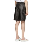 Dries Van Noten Black Coated Cotton Shorts