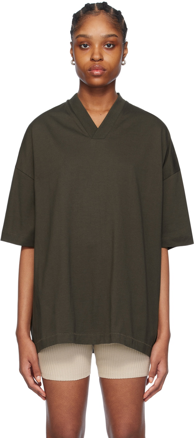 Fear of God ESSENTIALS Gray V-Neck T-Shirt Fear Of God