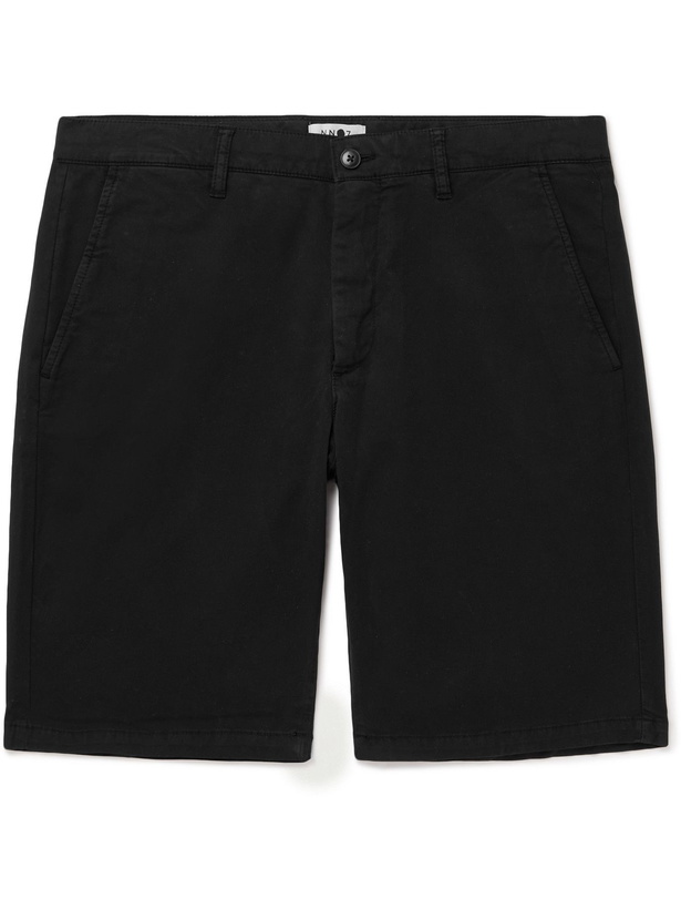 Photo: NN07 - Crown Stretch-Cotton Shorts - Black