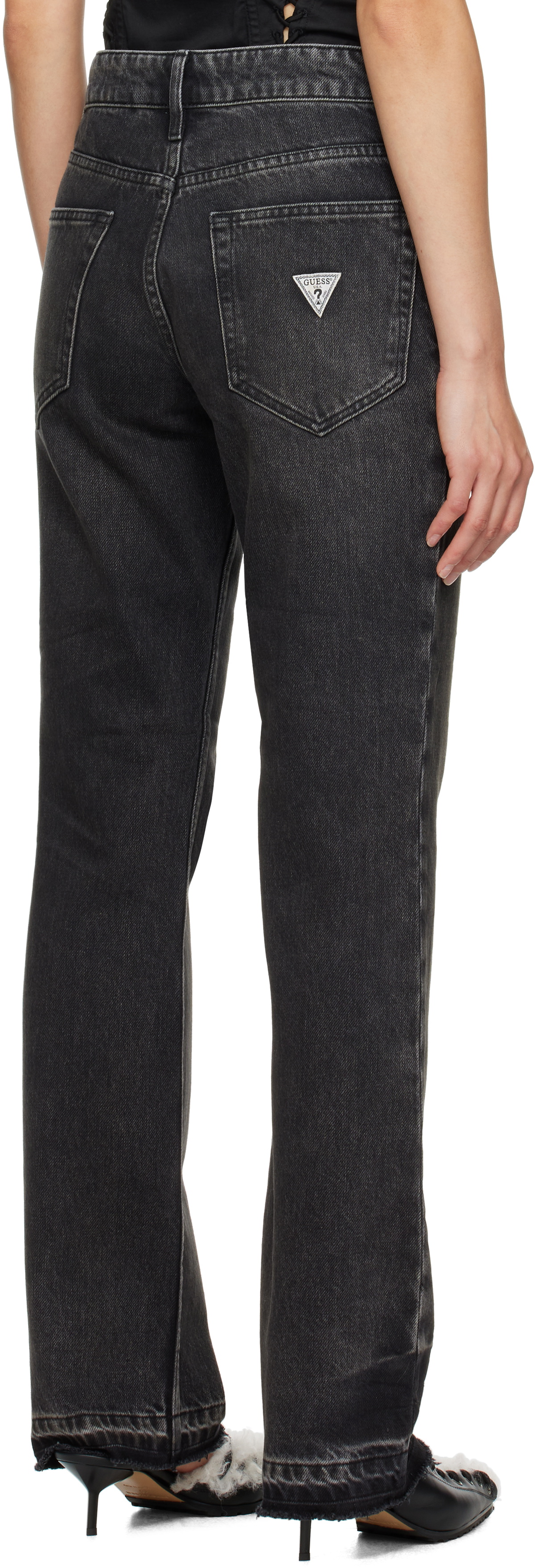 GUESS USA Black Vintage Dark Washed Jeans