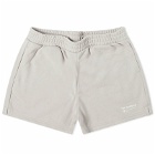New Balance Women's Linear Heritage French Terry Short in Moonrock