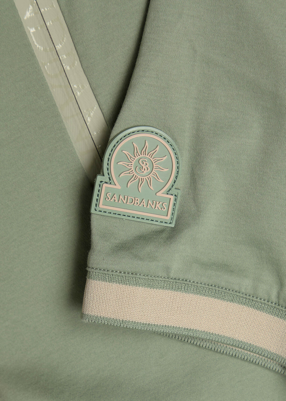 Sandbanks Logo Cotton Polo Shirt Sage