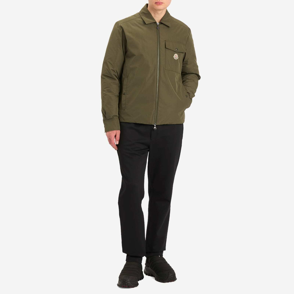 Moncler Men's Vigeon Shirt Jacket in Green