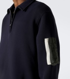 Sacai Cotton-blend polo sweatshirt