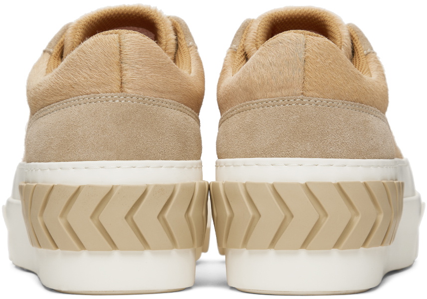 platform beige sneakers