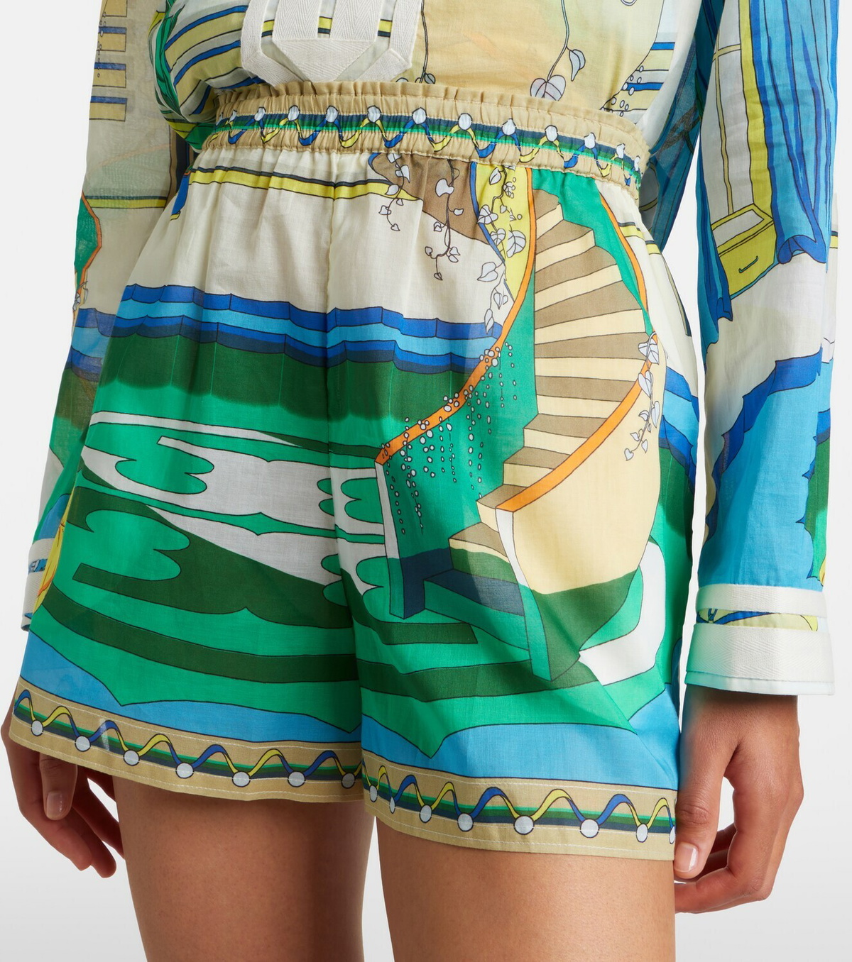 Tory Burch Printed cotton shorts