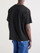 BODE - Logo-Appliquéd Cotton-Jersey T-Shirt - Black