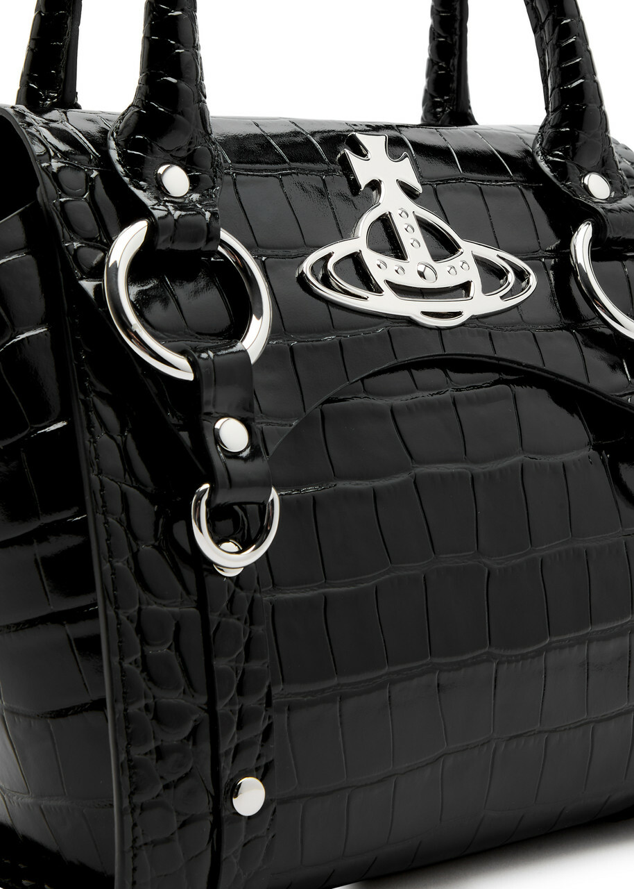 Vivienne Westwood Betty Small Crocodile-effect Leather top Handle