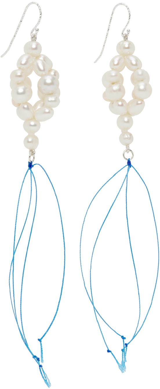 Bleue Burnham White Pearl Hanging Earrings