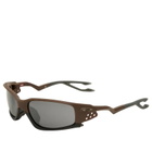 Oakley Plantaris SQ Sunglasses in Matte Mahogany/Prizm Black 