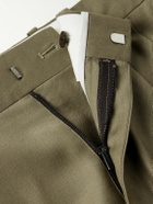 The Row - Zev Straight-Leg Pleated Virgin Wool-Twill Trousers - Neutrals