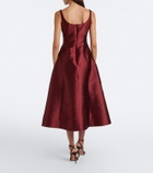 Erdem Mikado embroidered satin cocktail dress