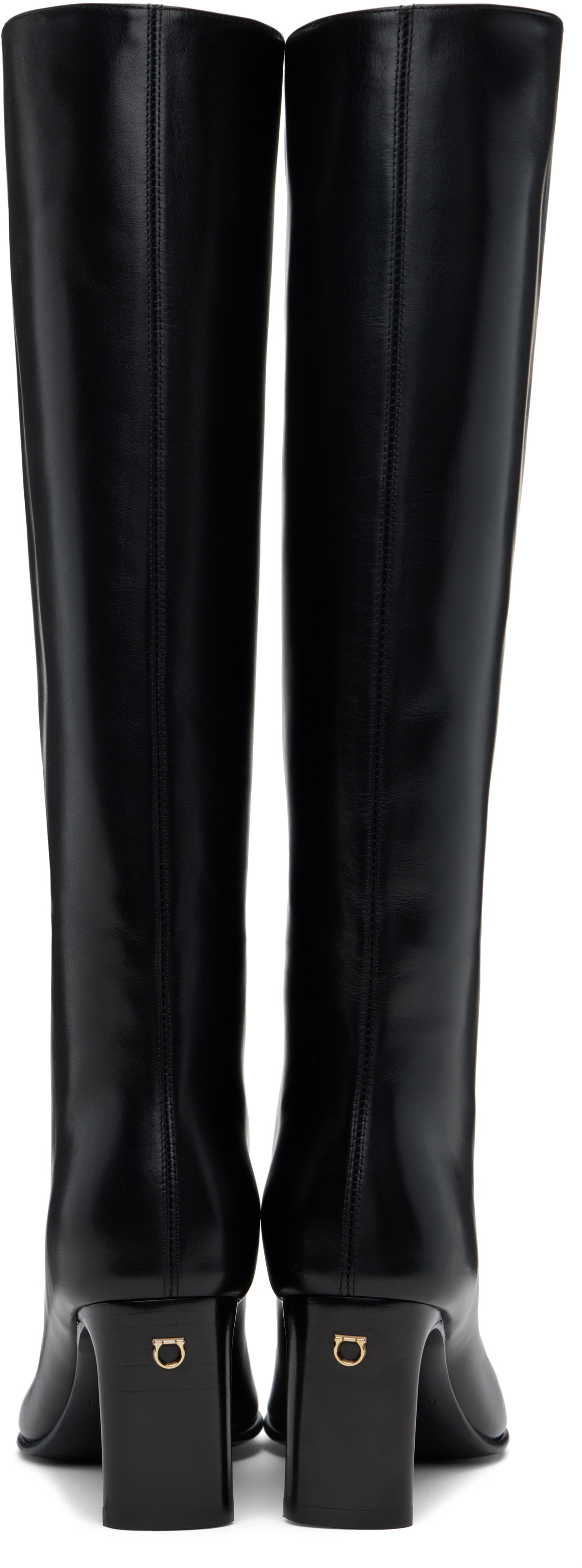Ferragamo Black Knee High Boots Salvatore Ferragamo