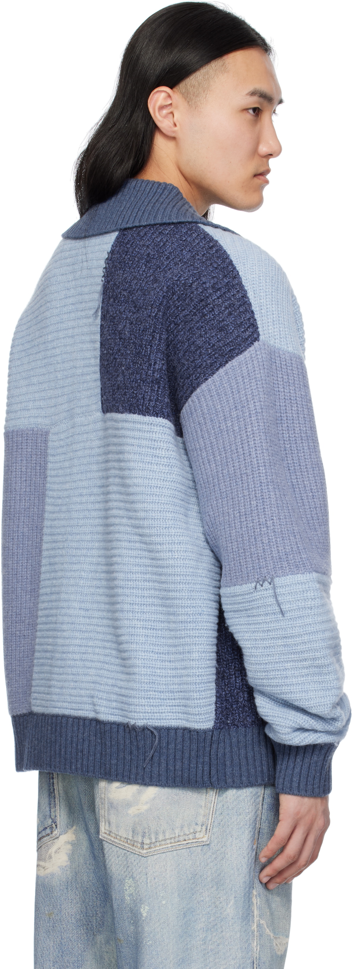 Axel Arigato Blue Franco Patch Cardigan
