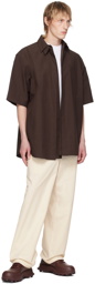 Jil Sander Brown Layered Shirt