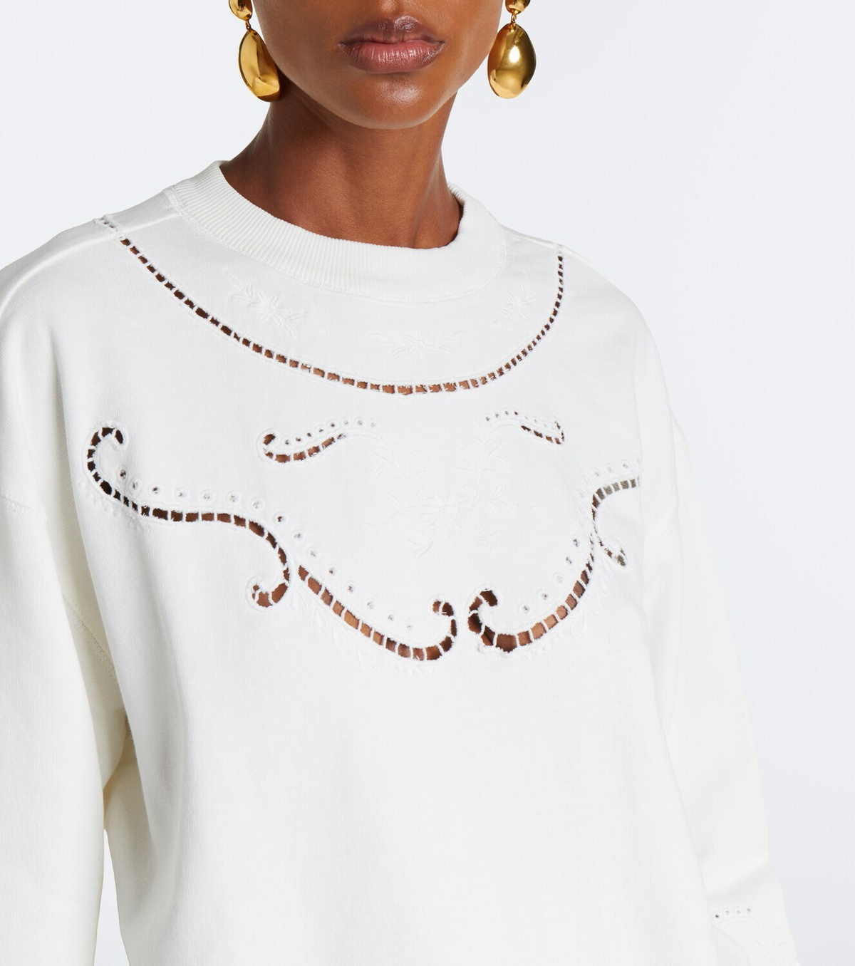 Marant Etoile Vella embroidered cotton sweatshirt