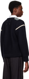 Maison Margiela Navy Reversed Sweater