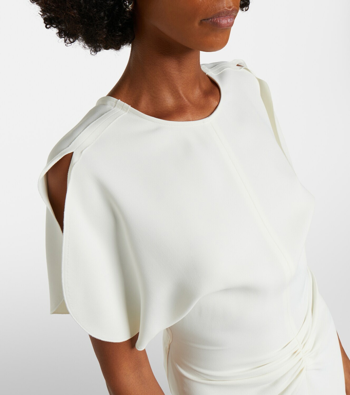 Victoria Beckham Bela gathered cady midi dress