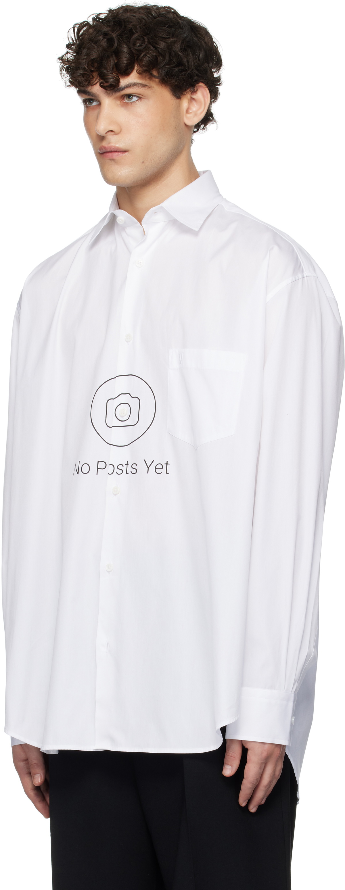 VETEMENTS White 'No Posts' Classic Shirt Vetements
