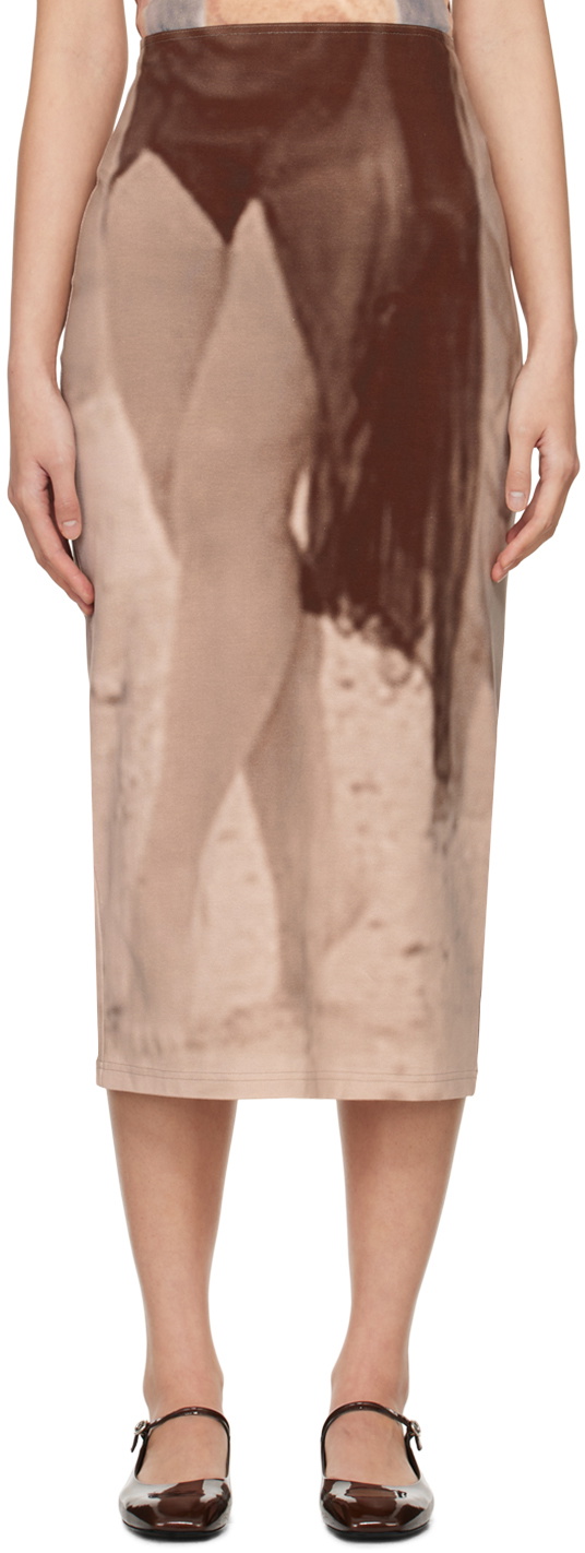 ELLISS SSENSE Exclusive Brown Seã'Orita Midi Skirt