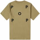 Pop Trading Company Men's Logo T-Shirt in Olivine