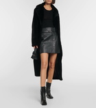 Yves Salomon Wrap leather miniskirt