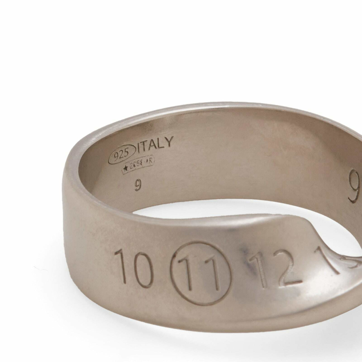 Maison Margiela Men's Twist Ring in Palladio Burattato