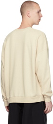 Palm Angels Beige Monogram Sweatshirt