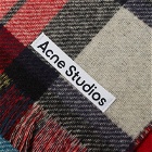 Acne Studios Men's Vorata Patchwork Tartan Scarf in Red/Blue/White