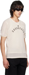 Courrèges Off-White Baseball T-Shirt