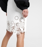 Dries Van Noten - Laser-cut leather midi skirt