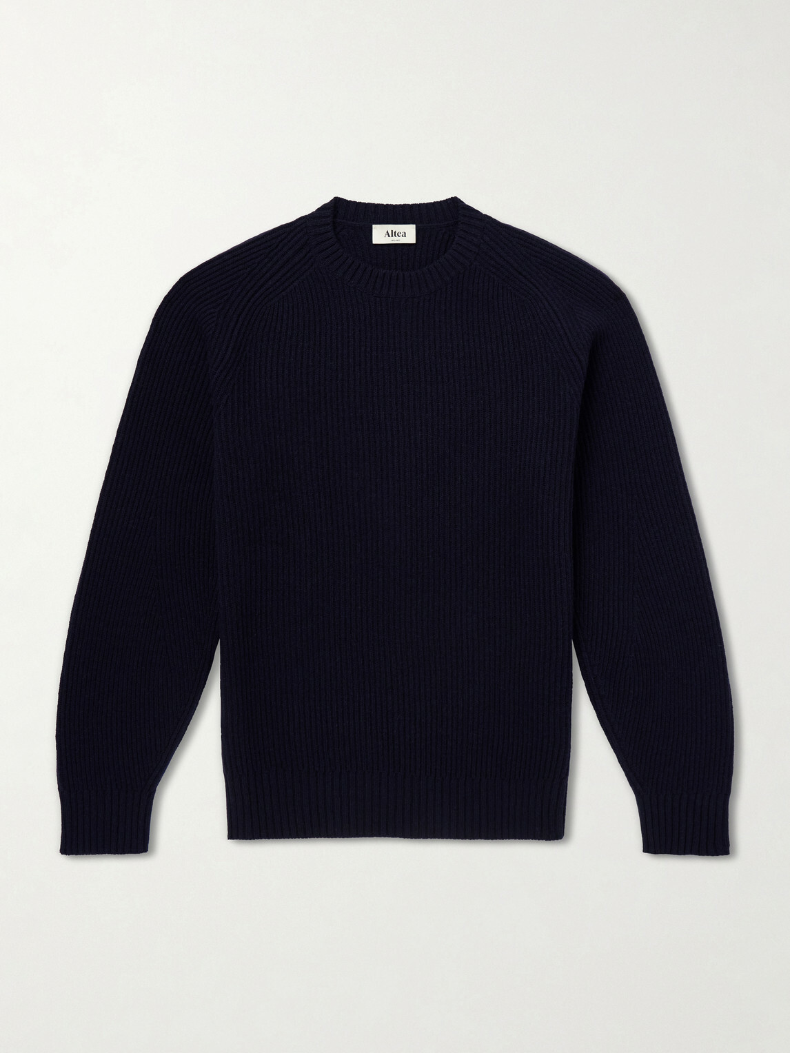 Altea - Ribbed Virgin Wool Sweater - Blue