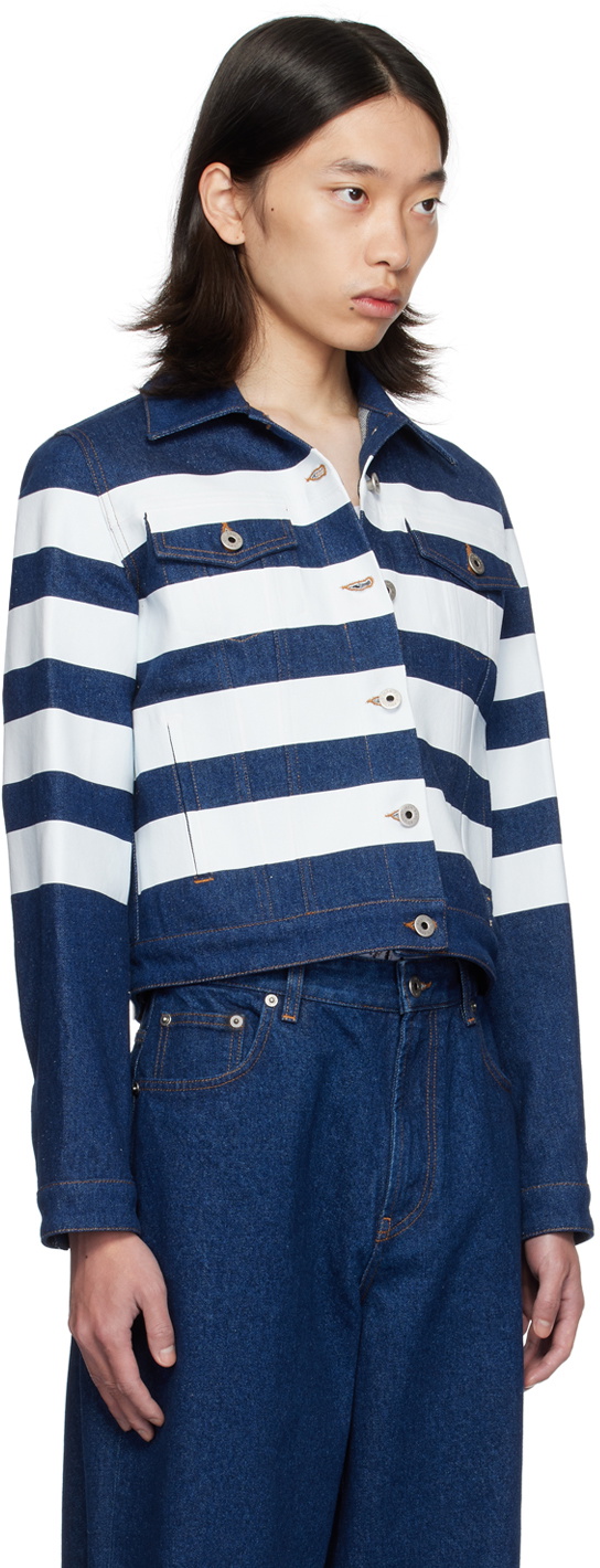 Cardigan Jean Paul Gaultier - Marinère Jacquard - Laine - Taille S - Neuf Avec étiquettes