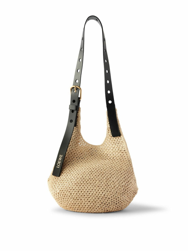 Photo: LOEWE - Paula's Ibiza Leather-Trimmed Woven Raffia Tote Bag