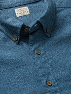 Faherty - Breeze Button-Down Collar Printed Stretch Hemp-Blend Shirt - Blue