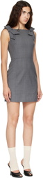 SHUSHU/TONG Gray Bow Strap Minidress