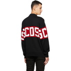 GCDS Black and Red Logo Sweater