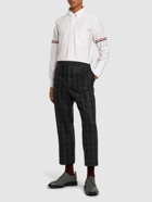 THOM BROWNE - Straight Fit Shirt W/ Stripes