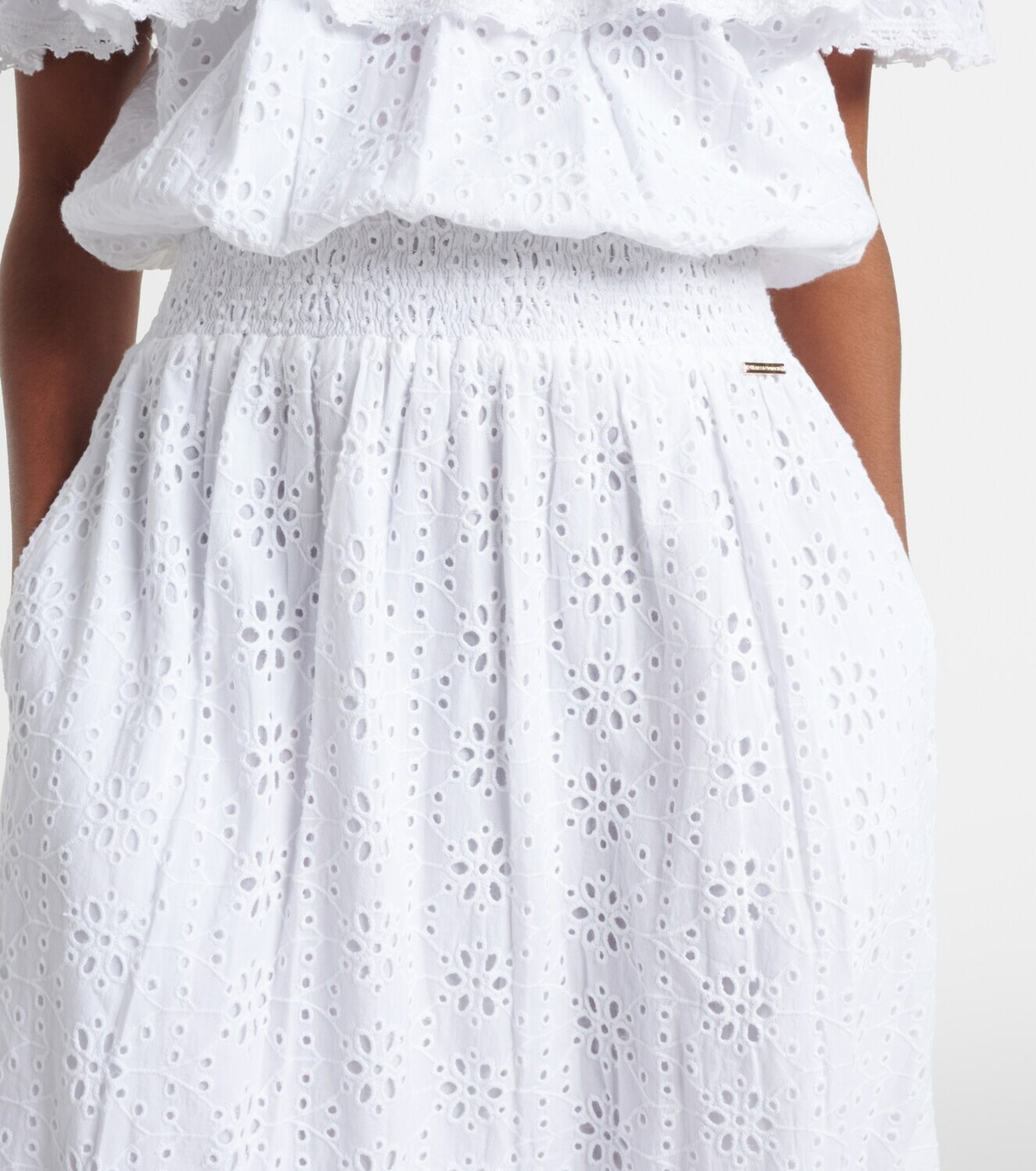 Melissa Odabash Larna broderie anglaise cotton midi dress