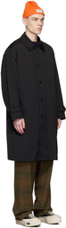 WACKO MARIA Black Polyester Trench Coat