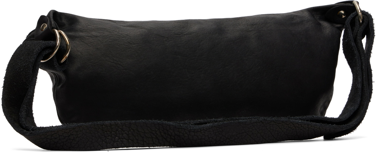 Guidi Black Leather Belt Bag