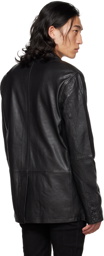 FREI-MUT Black Ade Leather Blazer