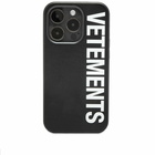 Vetements Men's Big Logo iPhone 12 Pro Case in Black