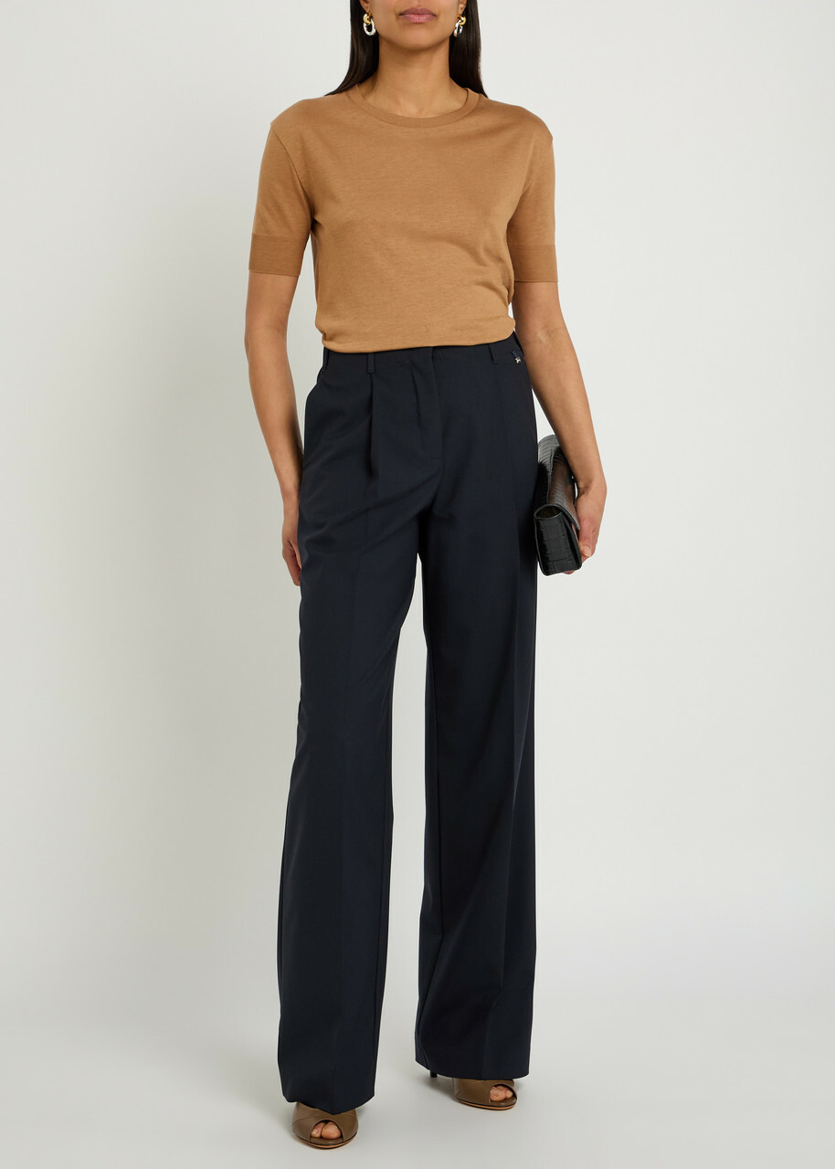 Herno Fine-knit T-shirt Camel