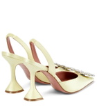 Amina Muaddi Begum satin slingback pumps
